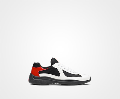 New America'S Cup Patent Leather And Technical Fabric Sneakers | Prada ...