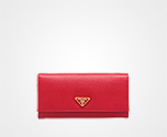 prada flame wallet