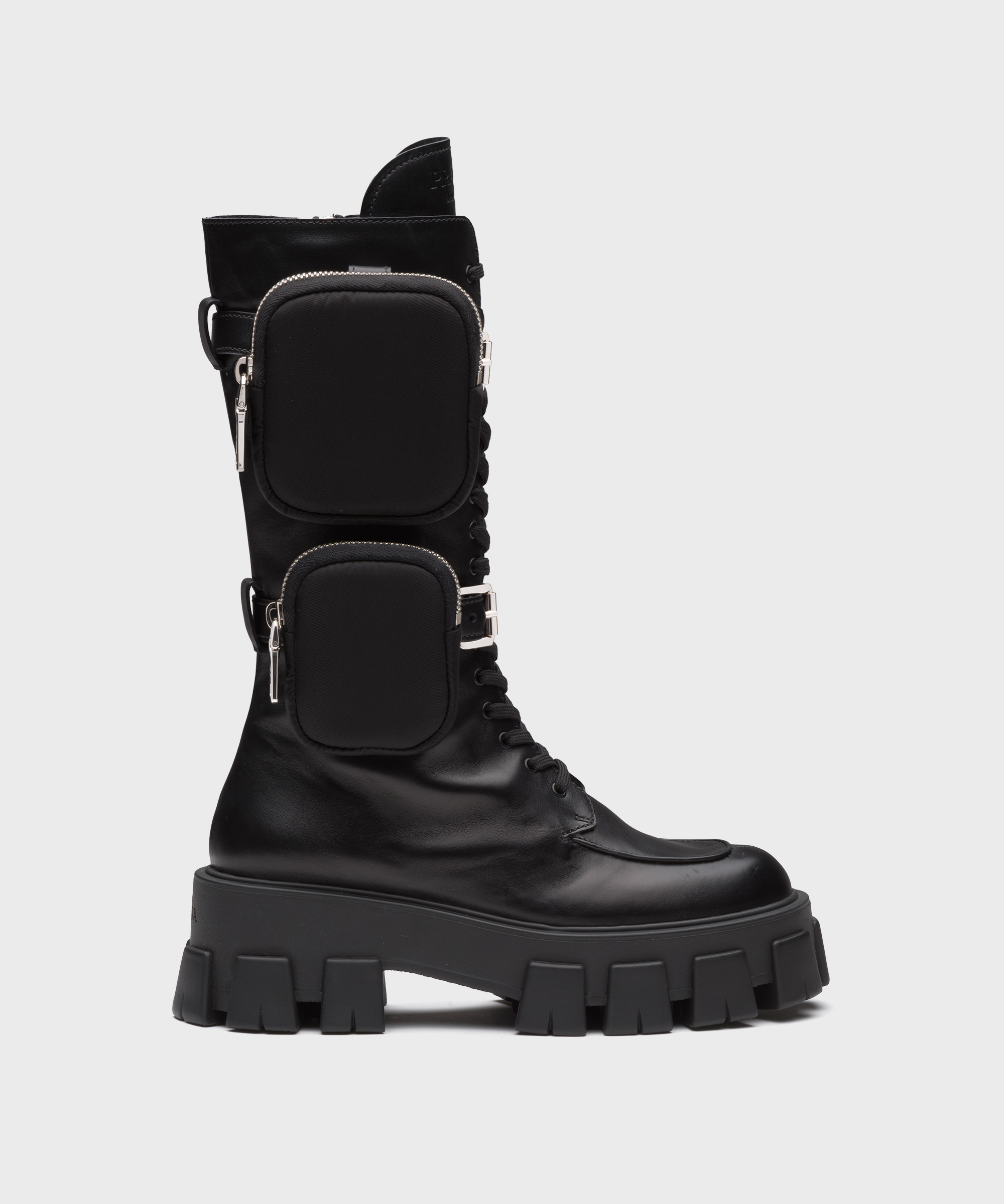 Monolith leather boots | Prada
